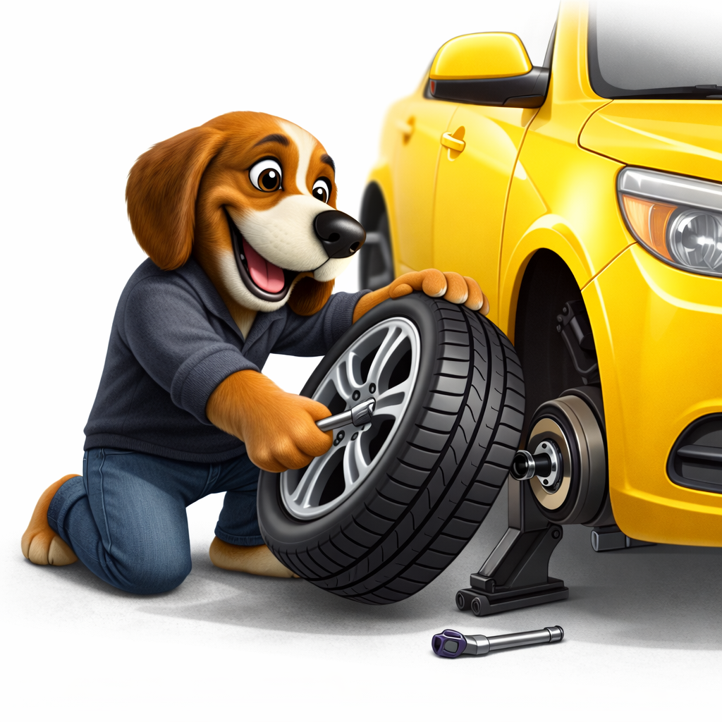 Dog Rotating Tires